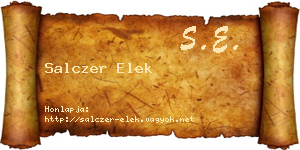 Salczer Elek névjegykártya